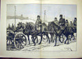 Original Old Antique Print Army Austrian Reinforcements Russian Frontier Cracow