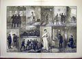 Original Old Antique Print Sketches Coercion Prison Life Irish Mp Ireland 1888