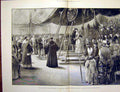 Old Antique Print Prince Princess Wales Glasgow Exhibition Scotland 1888 19th