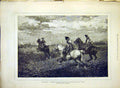Original Old Antique Print Frederick Prussia War Chelminsky Battle 1888 19th
