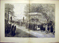 Original Old Antique Print Funeral German Emperor Frederick Potsdam 1888 19th