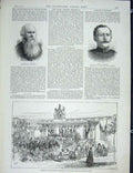 Original Old Antique Print Copeland Wissmann Memorial Hospital Cairo Egypt 1889