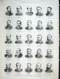 Original Old Antique Print Portrait London County Council 1889 19th