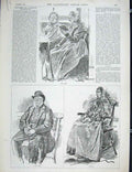 Original Old Antique Print London Workhouse Sketches Fine Art 1889 Victorian