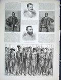 Original Old Antique Print Matabele Mission Africa Portrait Maund Colenbrander