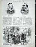 Old Antique Print Portrait Dawnay Bayonne France Cape Buffalo Cambridge