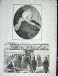 Old Antique Print Portrait Duchess Cambridge Paris Exhibition Eiffel 1889 19th