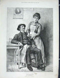 Original Old Antique Print Convert Radical Rainey Fine Art 1889 19th