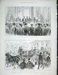 Original Old Antique Print French Revolution Festival Carnot Elysee Versailles