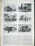 Original Old Antique Print Paris Exhibition Human Habitations Models Trocadero