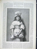 Original Old Antique Print Spring Flowers Schmiechen Fine Art 1889 Victorian