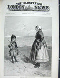 Original Old Antique Print Rainey Parlez Vous Francais Fine Art 1889 Victorian