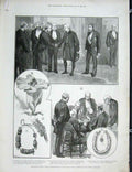 Old Antique Print Burlington House Exhibition Scientific Portrait Royal