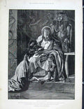 Original Old Antique Print Rider Haggard Woodville Cleopatra 1889 Victorian
