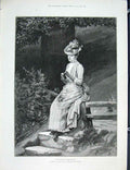 Old Antique Print Gunning King Grosvenor Gallery Love Lady Fine Art 1889 19th