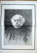 Original Old Antique Print John Bright Barraud 1889 Portrait 19th