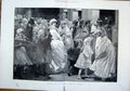 Original Old Antique Print Pantomime Exeunt Omnes Davis Theatre 1889 Victorian