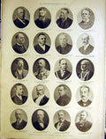 Original Old Antique Print Portrait New Year Honours Recipients 1899 Victorian