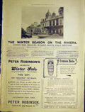 Original Old Antique Print Riviera Monte Carlo Casino Monaco Advert 1899 19th