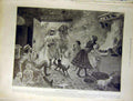 Original Old Antique Print Billeted Poland Polish Frontier Russia Peasants 1899