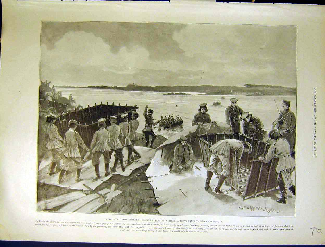 Old Antique Print Russian Military Cossacks Guatemala Travel America 1899 19th