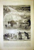 Original Old Antique Print Denmark Sketches Jutland Dairy Industry 1899 19th
