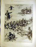 Original Old Antique Print Budget House Commons Lords Parliament 1899 Victorian