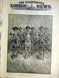 Original Old Antique Print Singers Band Russian Cavalry Regiment 1899 Victorian