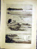 Old Antique Print African Expedition Martyr Marchand Arsenal Toulon 1899 19th
