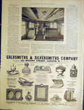 Original Old Antique Print Railway First Carriage Gsmiths Silversmiths 1899 19th