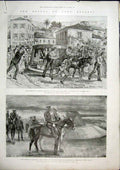 Original Old Antique Print Roberts Gibraltar Maderia Canada Ship White 1901