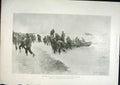 Original Old Antique Print Wreck Russie Marseilles Passengers Crew Ship 1901