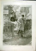 Original Old Antique Print Home House Let Rent Cottage Fifty Years 1901 20th