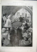 Original Old Antique Print Queen Mourning Smith Winchester Balfour Osborne 1901