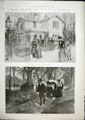 Old Antique Print Death Victoria Osborne Donkey Carriage Whippingham 1901 20th