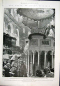 Old Antique Print Victoria Death Canterbury Cathedral Windsor Chapel 1901 20th