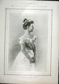 Original Old Antique Print Queen Holland Wilhelmina Netherlands Marriage 1901