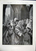 Old Antique Print Judges Houses Parliament Fawkes Westminster Palace 1901 20th