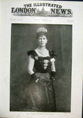 Original Old Antique Print Portrait Duchess Cornwall York Fine Art 1901 20th