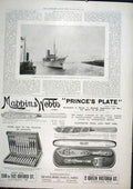 Original Old Antique Print Steam Ship Port Morant Avonmouth Advert Mappin Webb