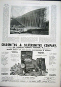 Original Old Antique Print White Star Celtic Ship Gsmiths Silversmiths Service