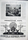 Original Old Antique Print Hotel Empire Buxton Advert Gsmiths Silversmiths 1901