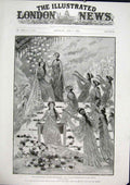 Original Old Antique Print Theatre Lyric London Planet Venus Silver Slipper
