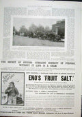Original Old Antique Print Motor Car Automobile Whitehall Advert Enos Fruit Salt