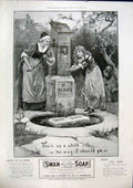 Original Old Antique Print Advert Swan Soap Well Advertisement 1901 Victorian