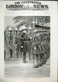 Original Old Antique Print Yeoman Marlborough Osborne London Alberta Yacht 1901