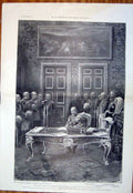 Original Old Antique Print Edward Governmetn Scotland Church Oath 1901 20th