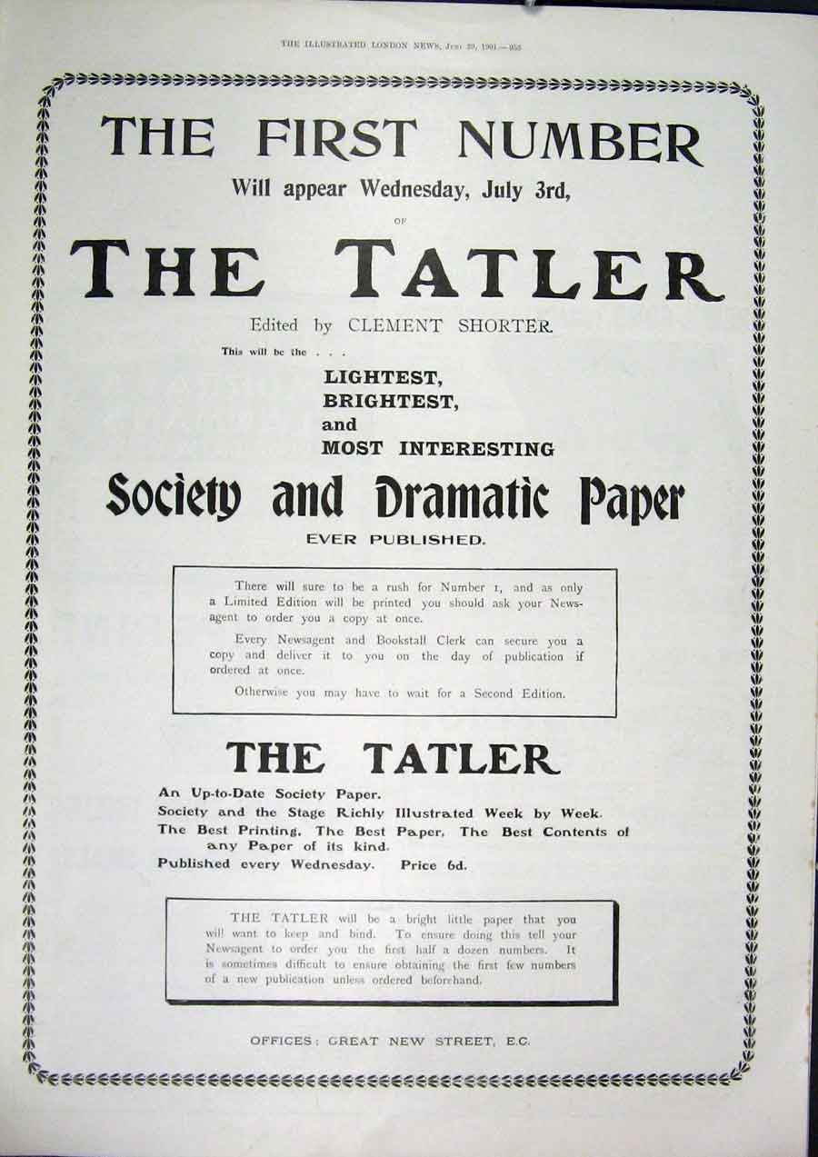 Original Old Antique Print Advert Tatler Paper Elkington Drew Carter'S Liver