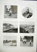 Original Old Antique Print Russo Japanese War Russian Harbour Alexeieff Sier