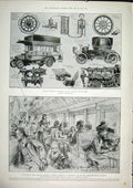 Original Old Antique Print Motor Car Crystal Japan Railway Canadian Pacific 1904